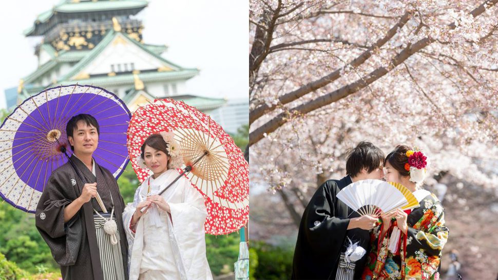 Photo Wedding at Osaka castle park in Osaka,Japan (movie)